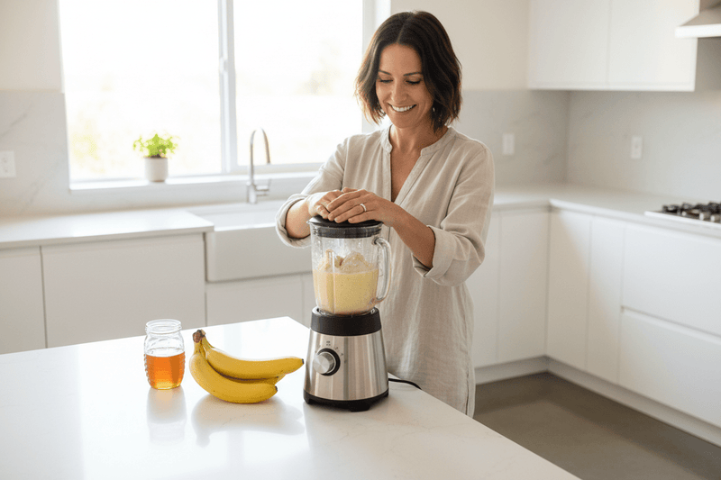 Banana Honey Smoothie with Black Seed Oil (5-Minute Recipe) - Blessednatureusa